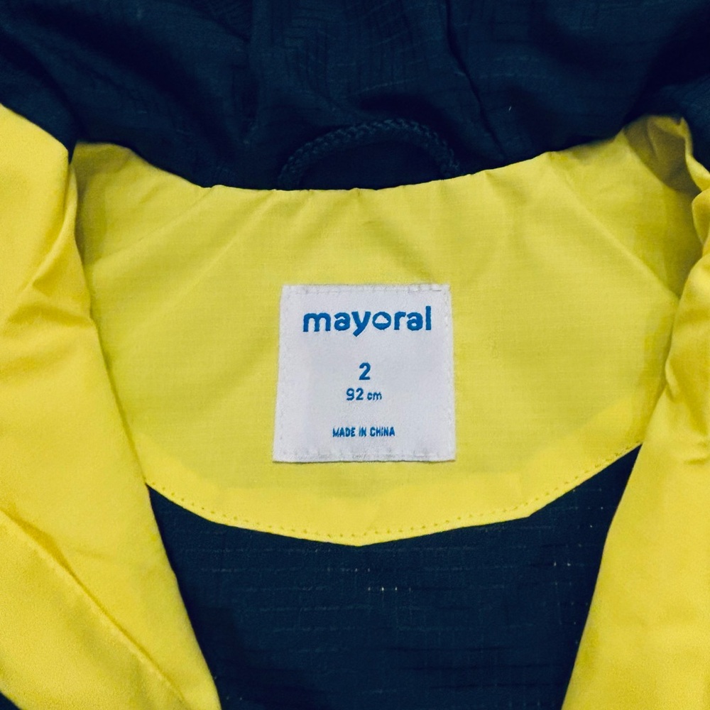 NWT Mayoral Boy’s Yellow Rain Coat Size 2/92cm - Picture 4 of 7